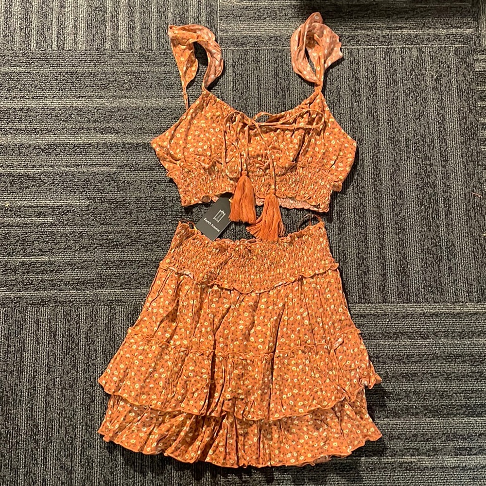 Rock n Rags skirt and crop top set